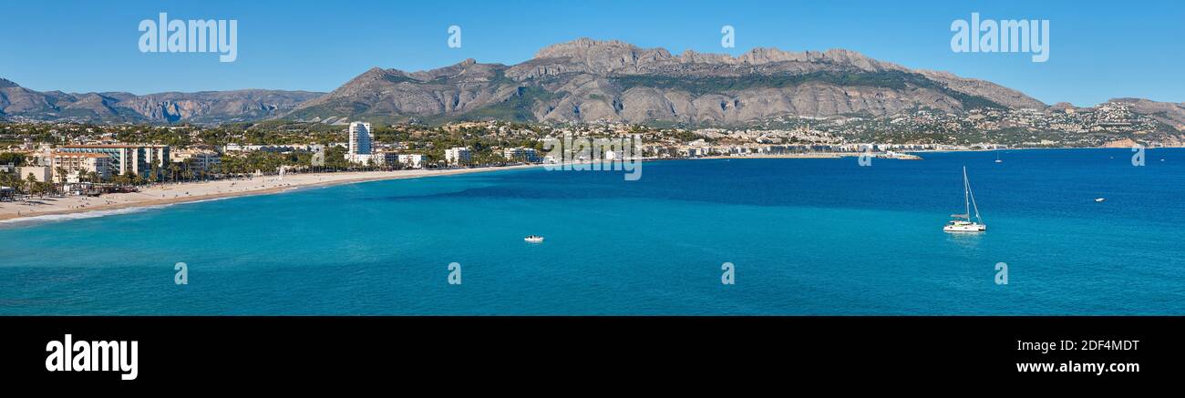 Pittoresca costa mediterranea spagnola ad Altea. Alicante, Valencia. Spagna Foto Stock