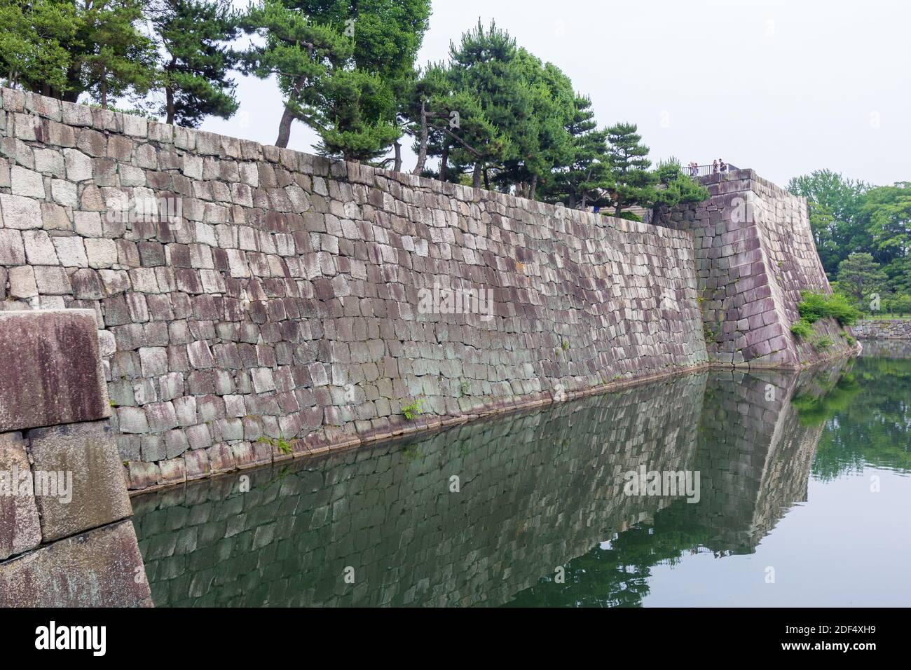 Sezioni delle mura del Palazzo di Kyoto a Kyoto, Giappone Foto Stock