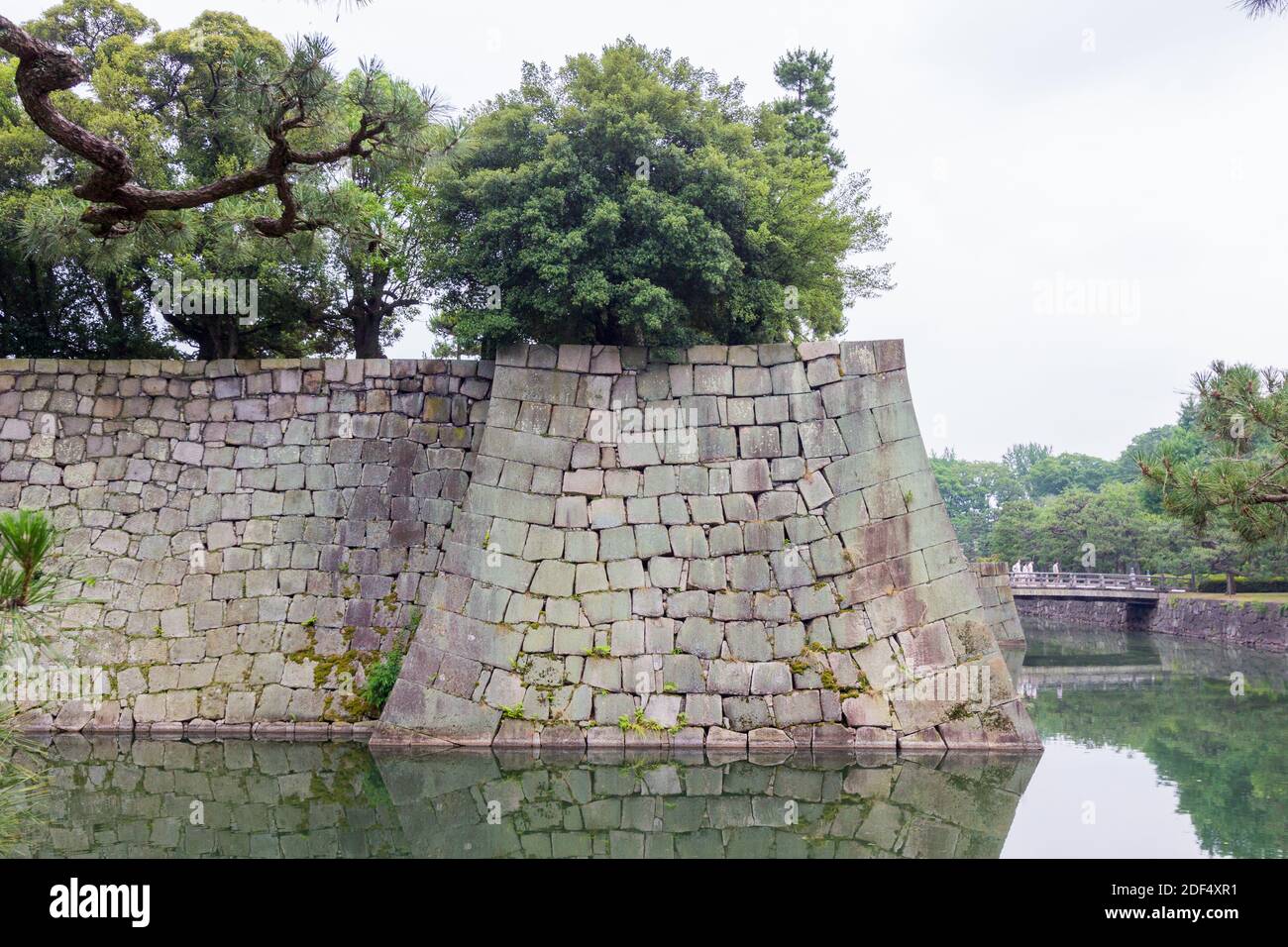 Sezioni delle mura del Palazzo di Kyoto a Kyoto, Giappone Foto Stock