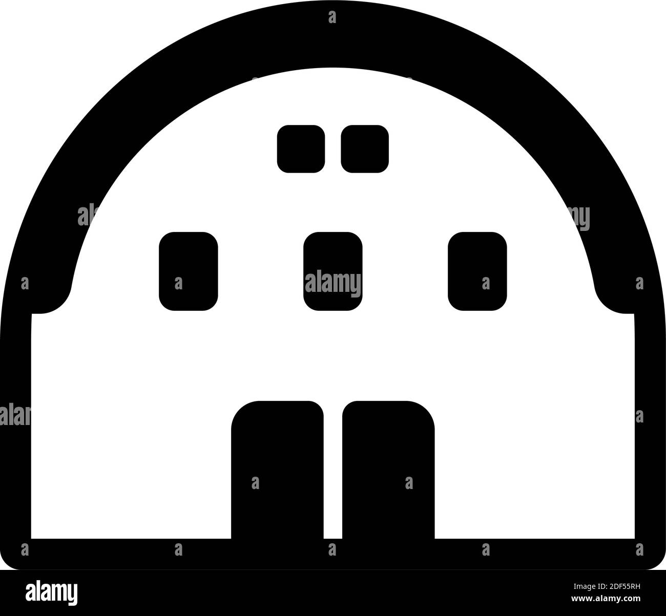 palestra, icona di hall vector Illustrazione Vettoriale