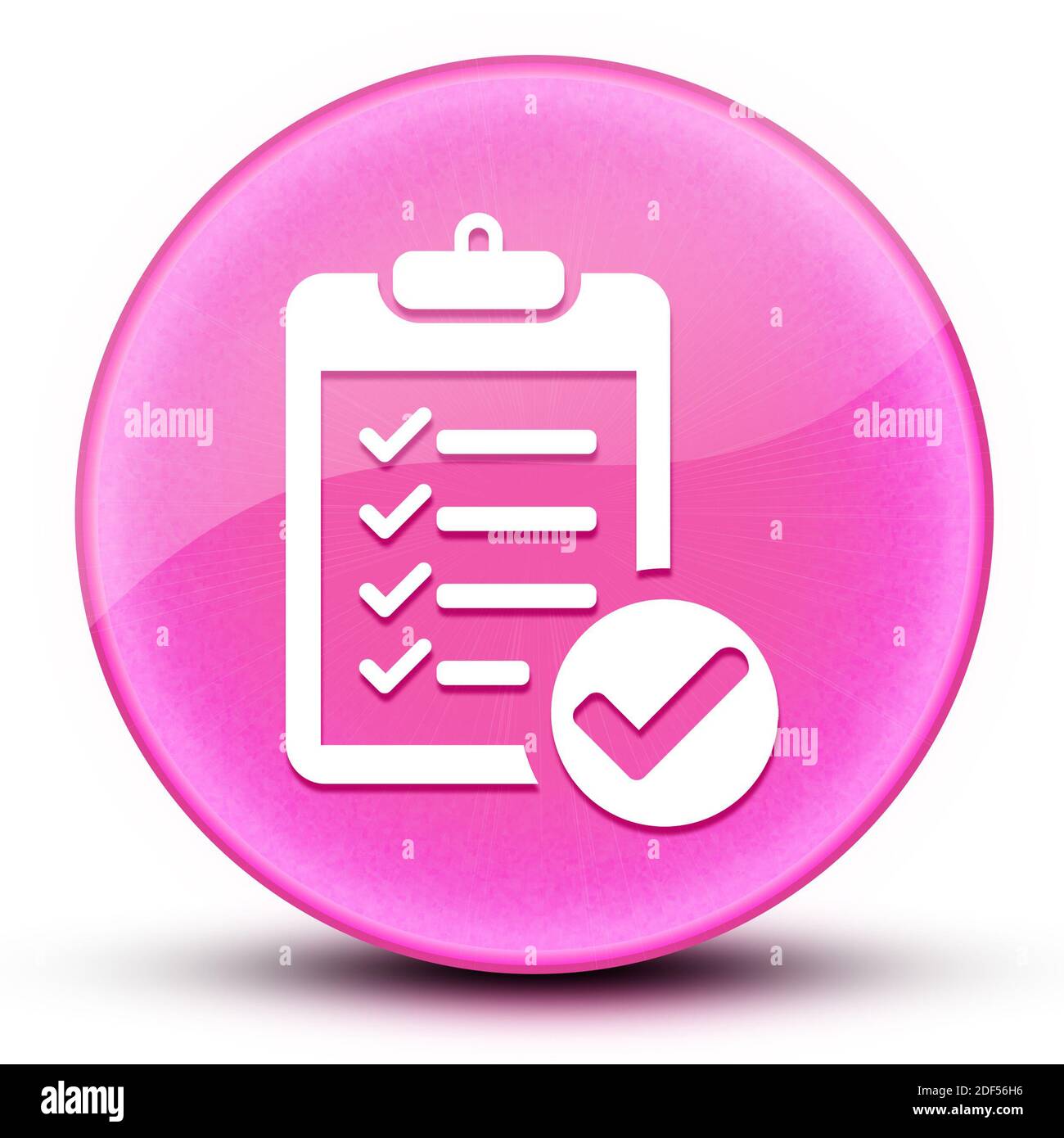 Lista di controllo eyeball lucido elegante rosa pulsante rotondo illustrazione astratta Foto Stock