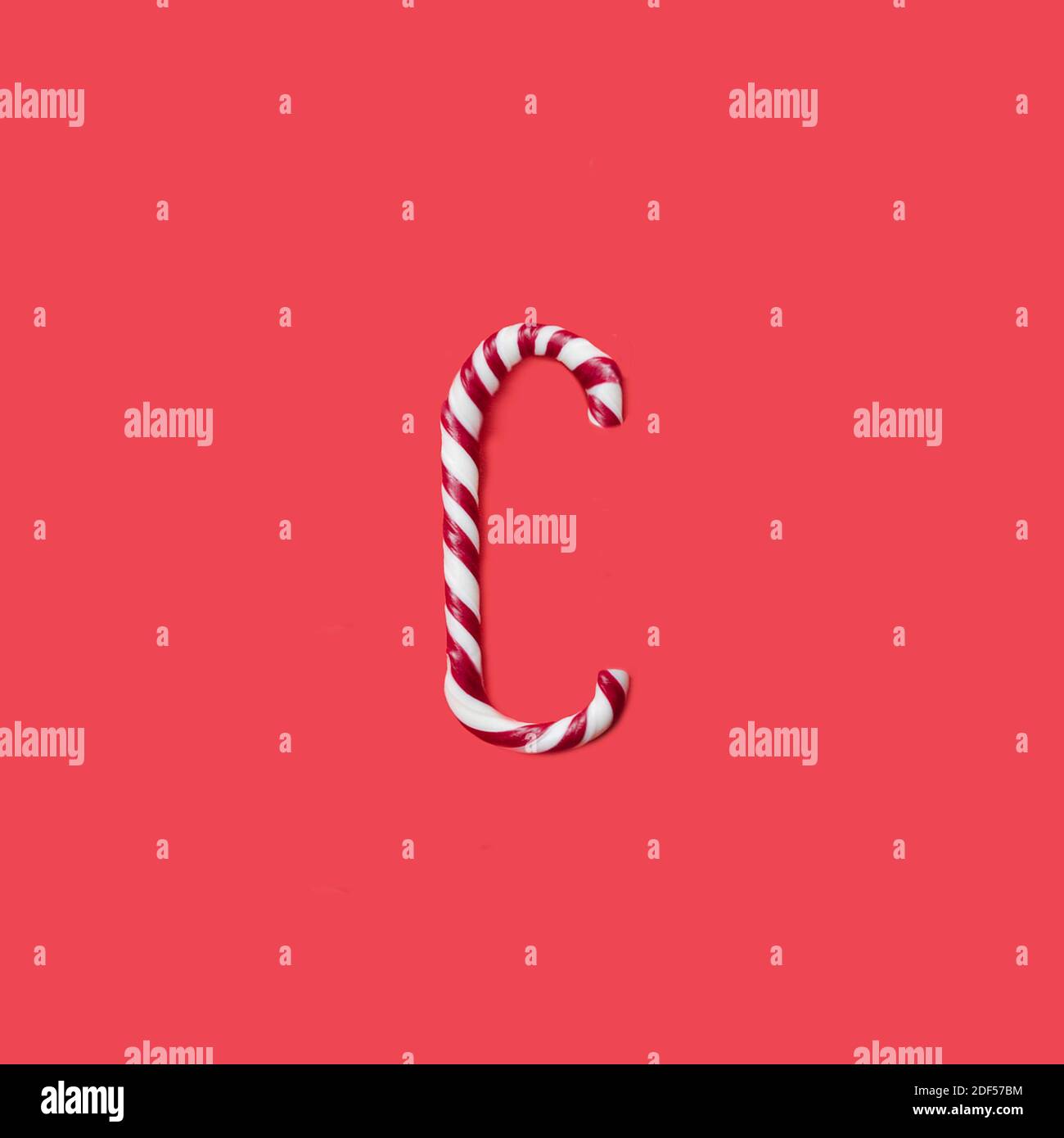 Caps caramella e zucchero font. Lettera C. Foto Stock