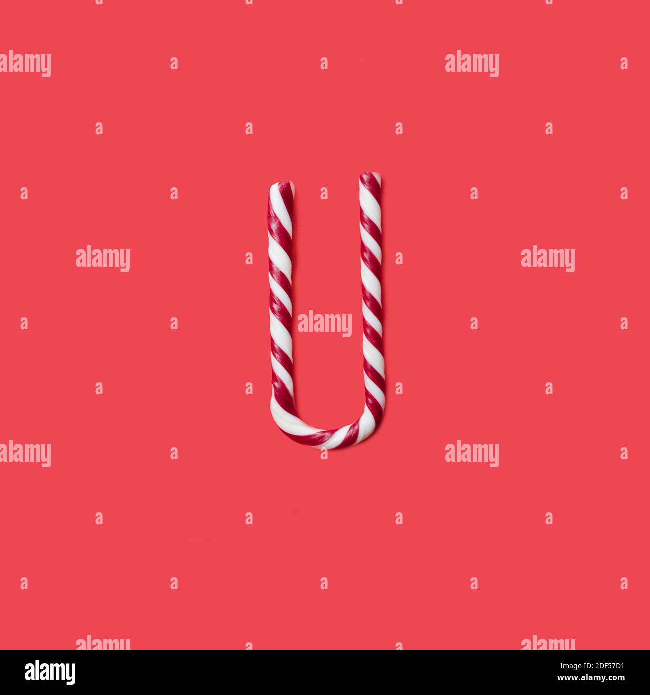 Caps caramella e zucchero font. Lettera U Foto Stock