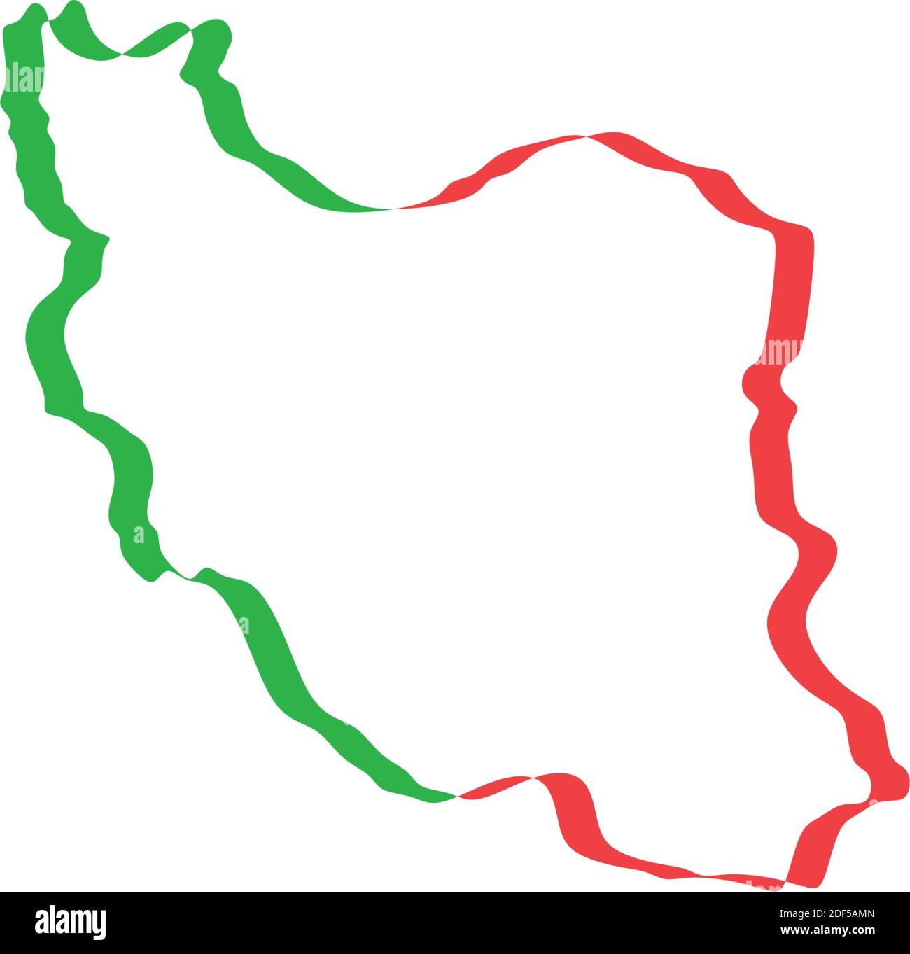 simbolo vettoriale dell'icona della mappa iran Illustrazione Vettoriale