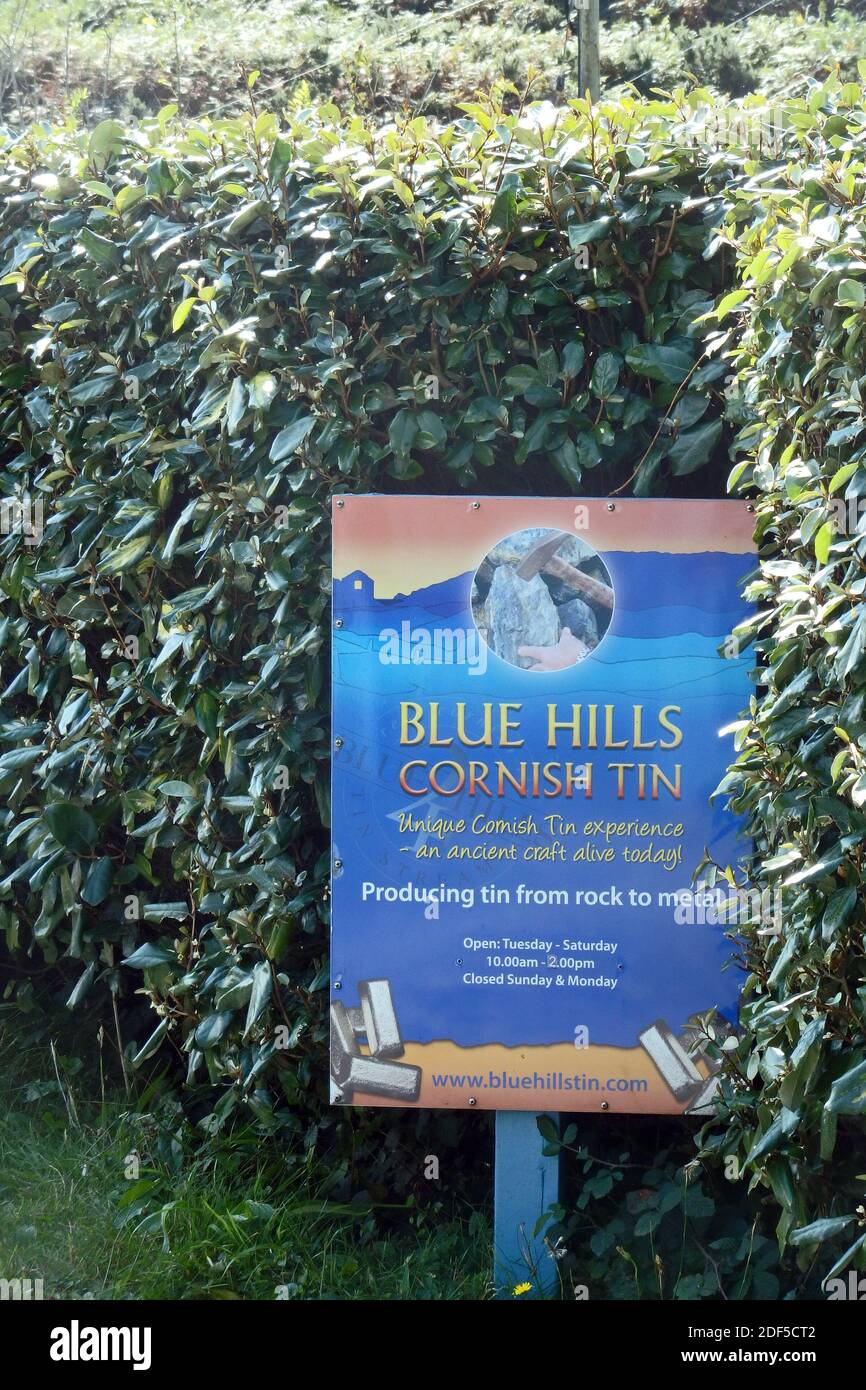 Blue Hills Tin, Trevellas Porth, North Cornwall, Inghilterra, Regno Unito Foto Stock