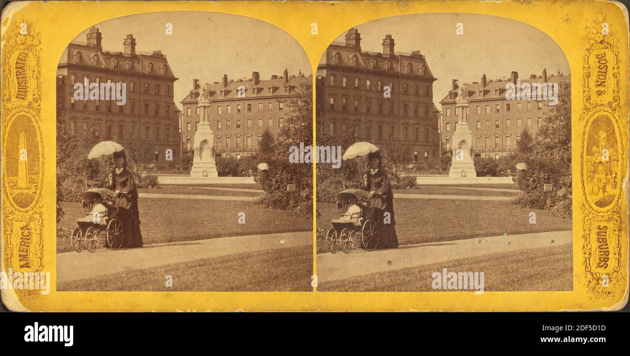 I Giardini pubblici, immagine, Stereografi, 1850 - 1930 Foto Stock