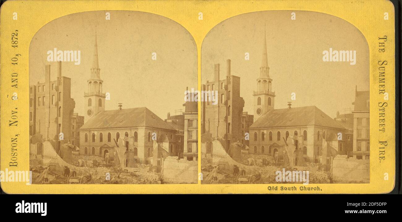 Vecchia chiesa del sud., immagine, Stereographs, 1872 Foto Stock