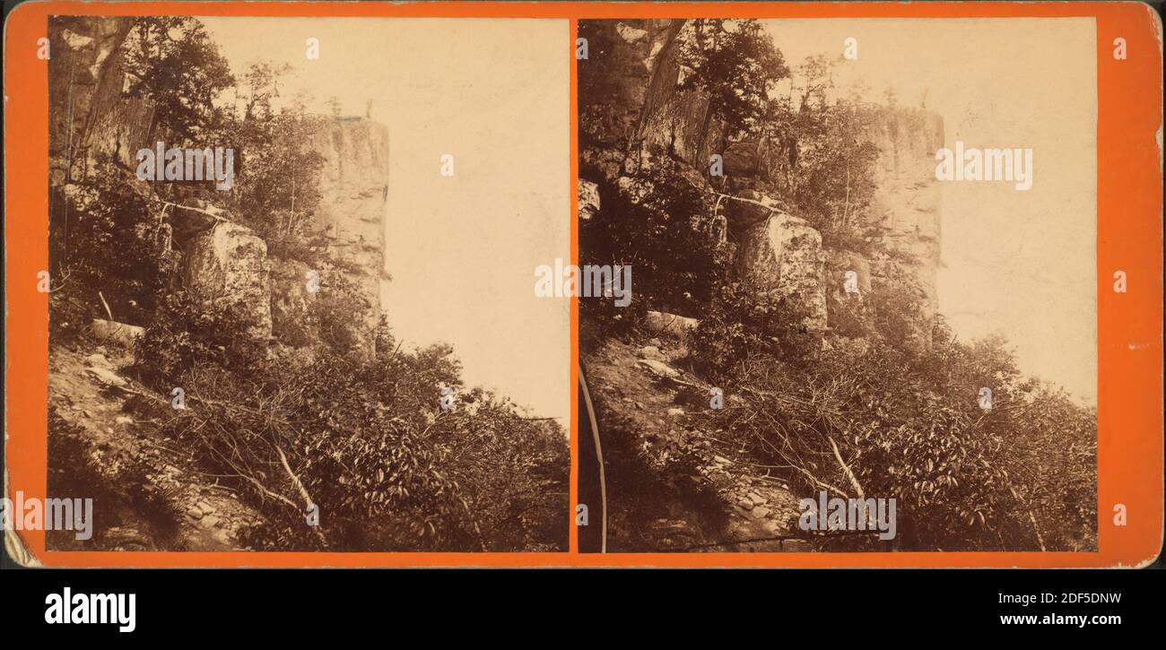 Roper's Rock, dove le truppe scalarono le scogliere., immagine fissa, Stereographs, 1865 - 1909, Linn, J. B Foto Stock
