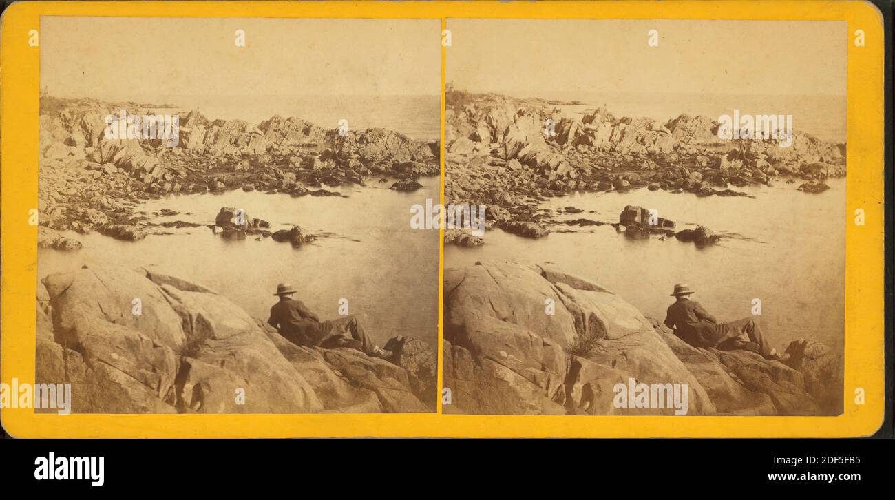 Costa del Maine., immagine fissa, Stereographs, 1850 - 1930 Foto Stock