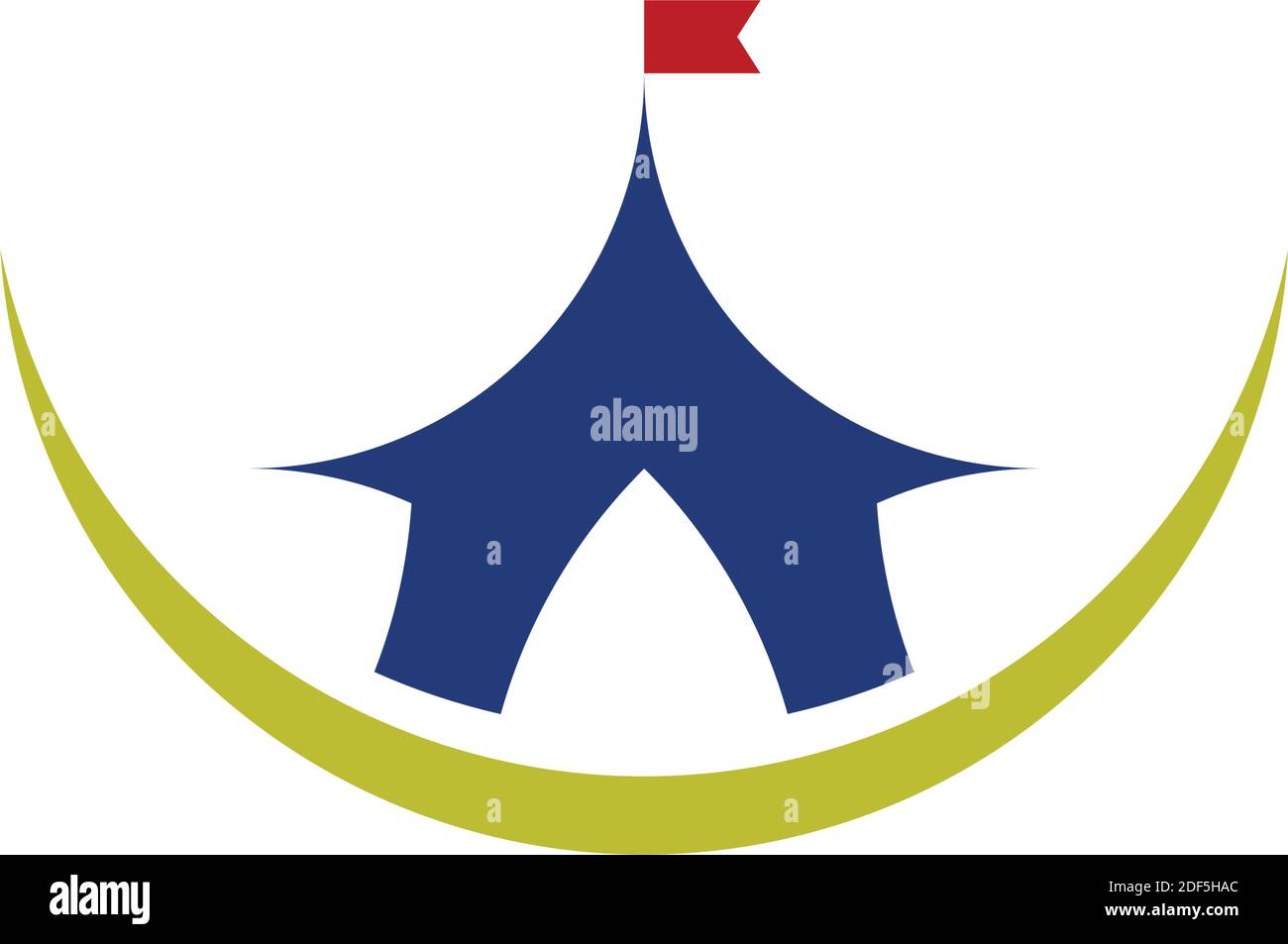 elemento di disegno vettoriale con logo circus tent Illustrazione Vettoriale