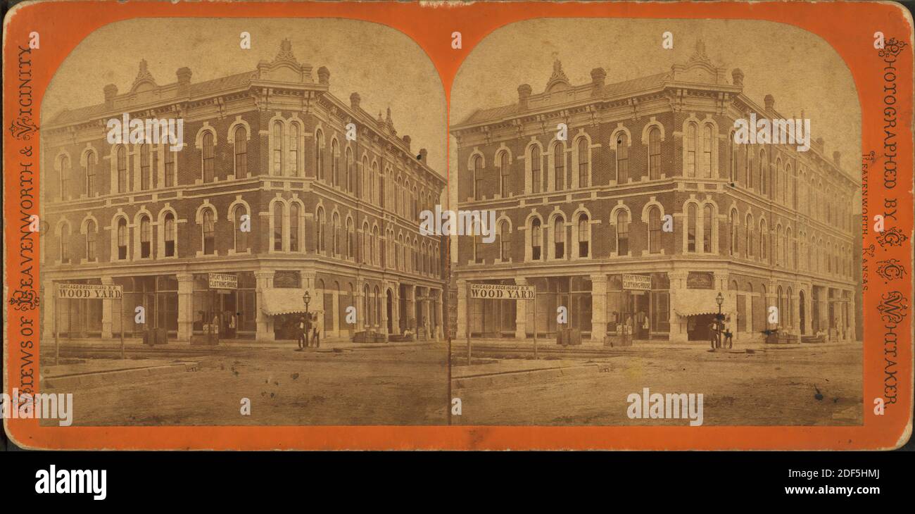 Missouri Valley life insurance building., still image, Stereographs, 1850 - 1930, Whitaker, G. C. Foto Stock