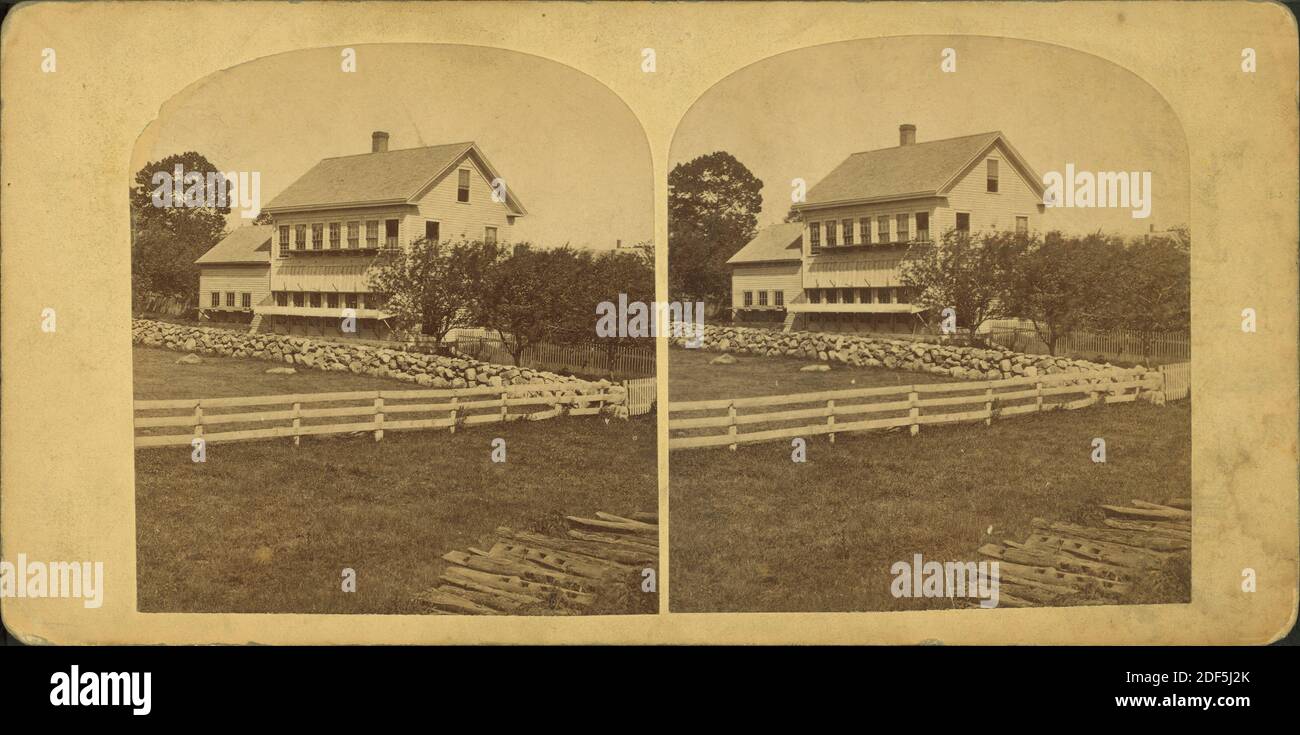 MR. Pollocks shop, Foxboro., immagine, Stereographs, 1850 - 1930 Foto Stock