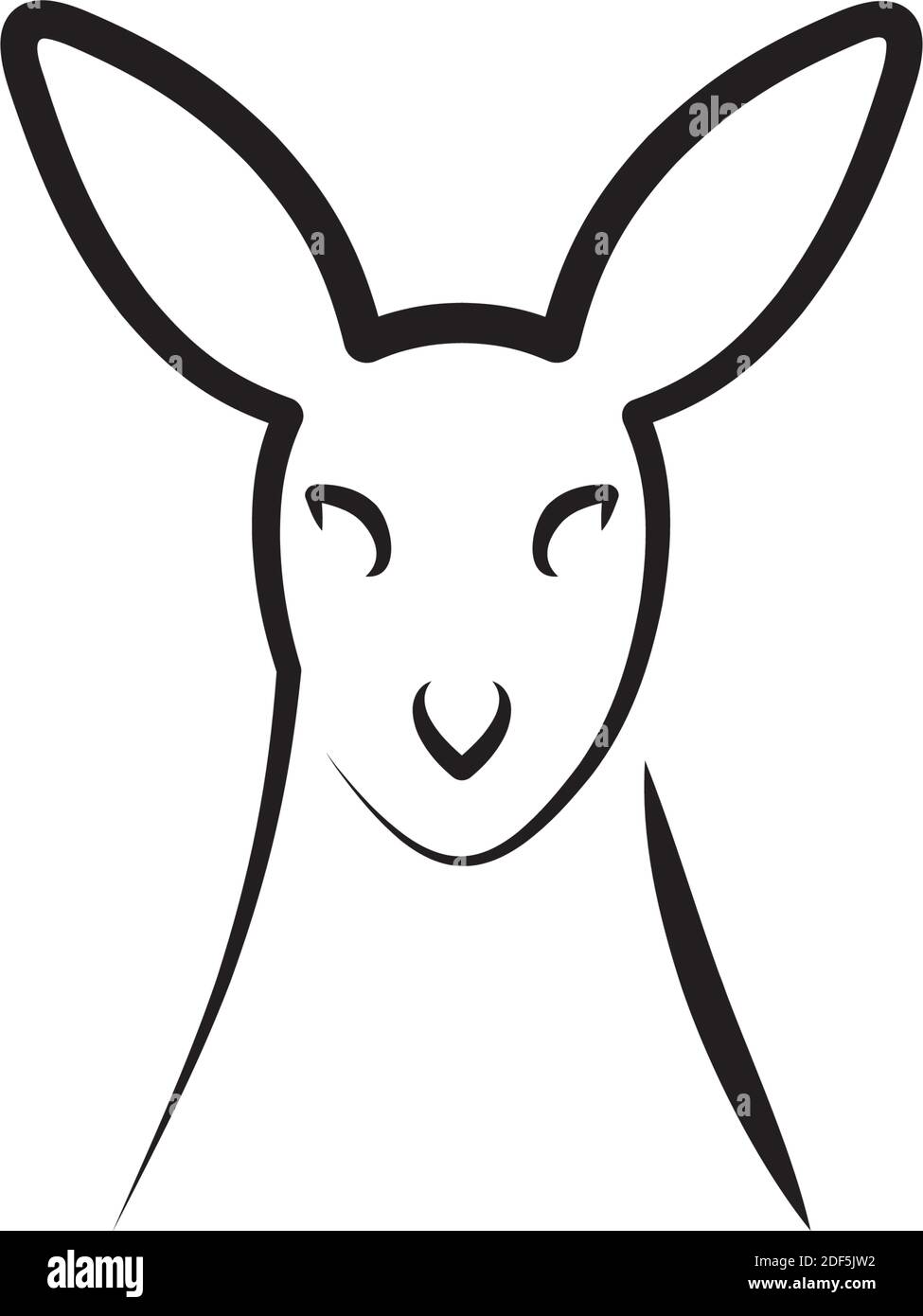 kangaroo icona nera disegno vettoriale Illustrazione Vettoriale