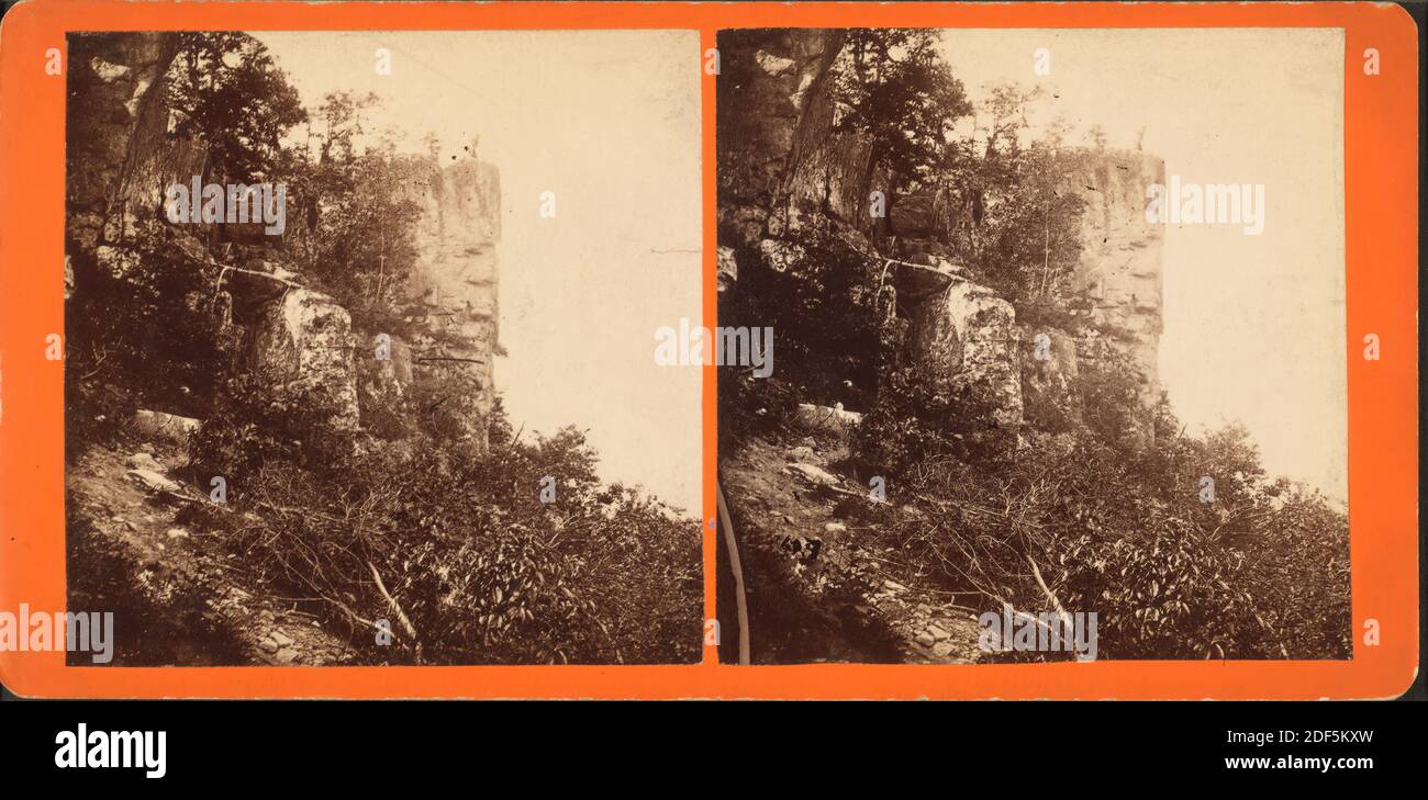 Roper's Rock, dove le truppe scalarono le scogliere., immagine fissa, Stereographs, 1865 - 1909, Linn, J. B Foto Stock