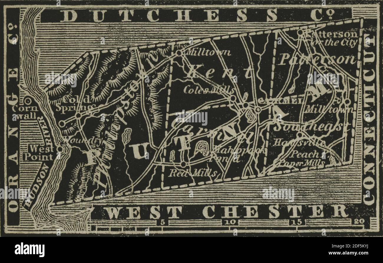 Putnam County., immagine, Atlases, 1838, Burr, David H. (1803-1875 Foto Stock