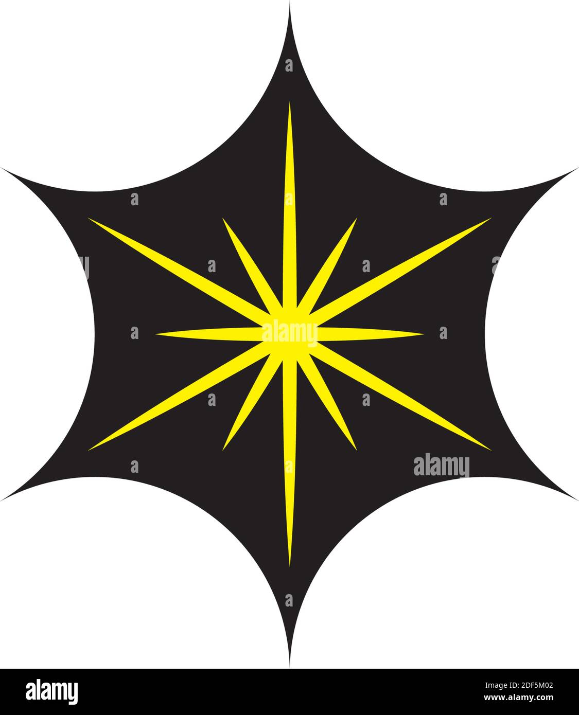 logo elemento icona vettore a stella Illustrazione Vettoriale