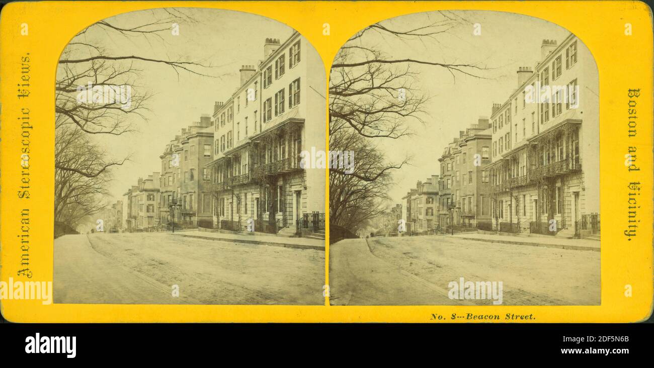 Beacon Street., immagine fissa, Stereographs, 1850 - 1930 Foto Stock