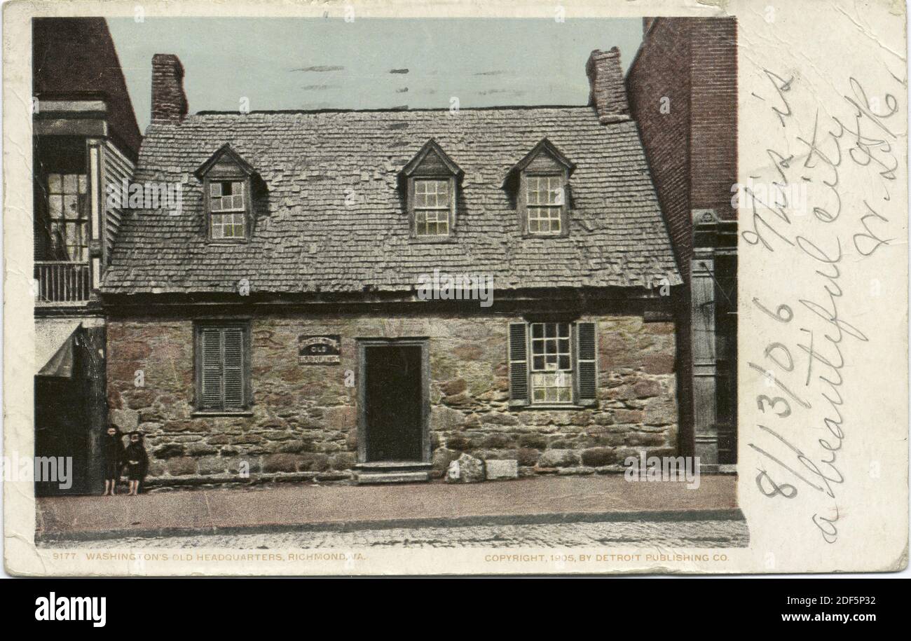 Old Headquarters di Washington, Richmond, Va., immagine fissa, Cartoline, 1898 - 1931 Foto Stock