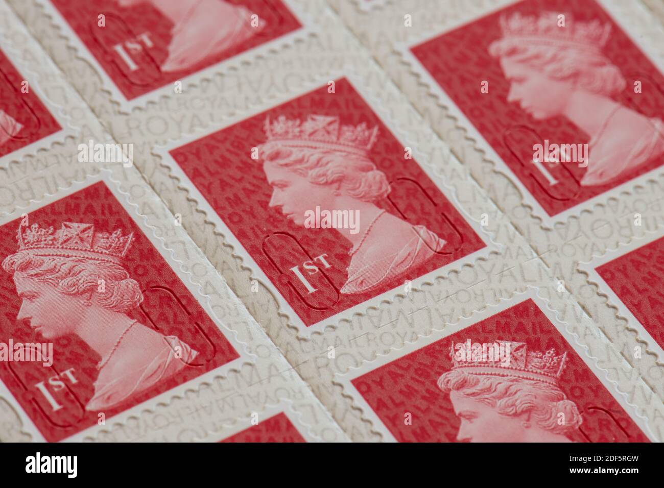 Francobollo di prima classe - Regno Unito Foto Stock