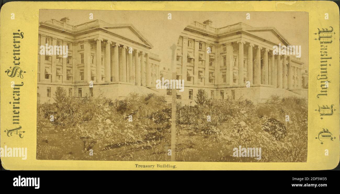 Treasury Building., immagine, Stereographs, 1850 - 1930 Foto Stock