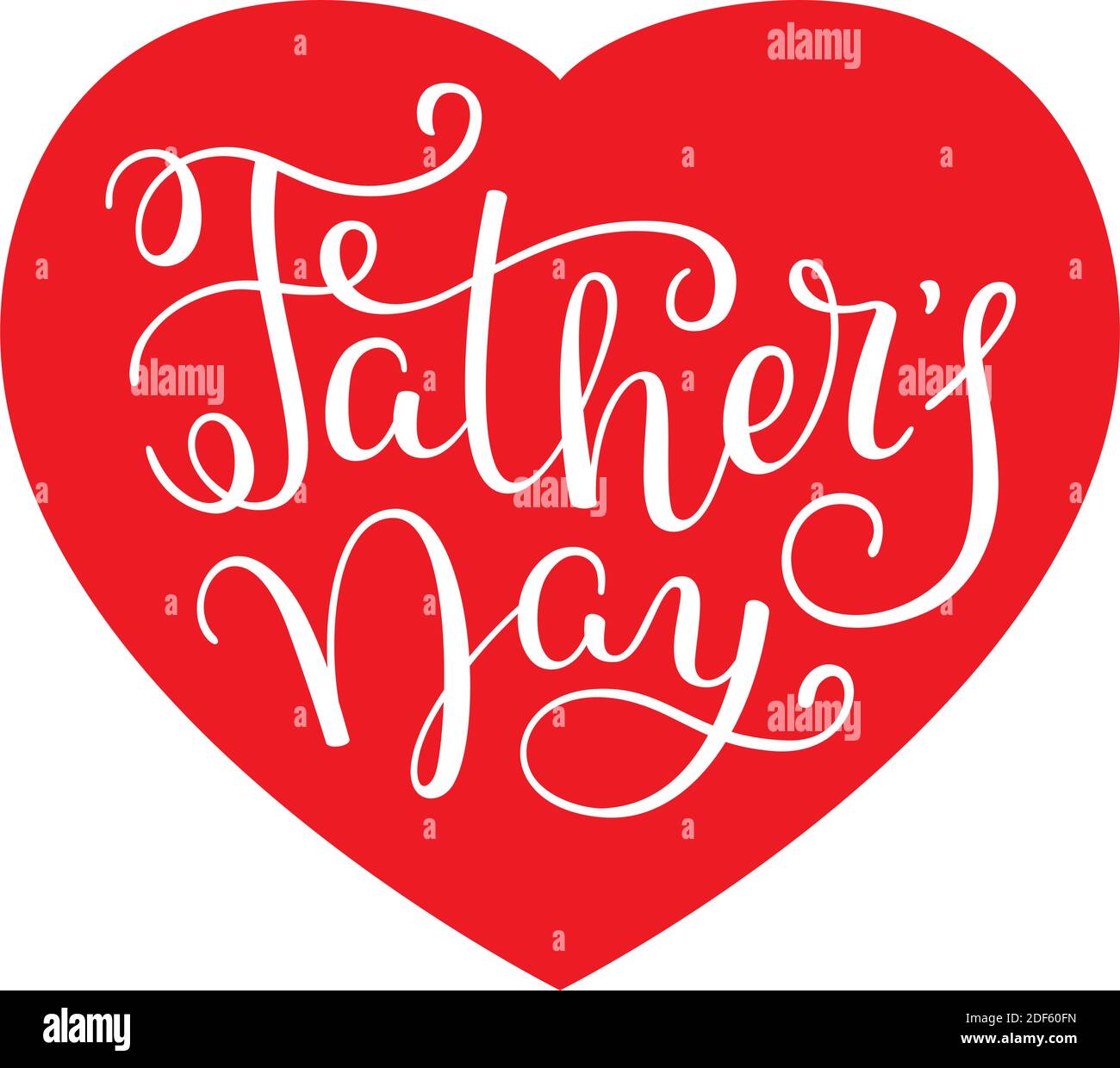 Scritta a mano il giorno del Padre. Modello per biglietti d'auguri, poster, striscioni, stampa. Illustrazione Vettoriale