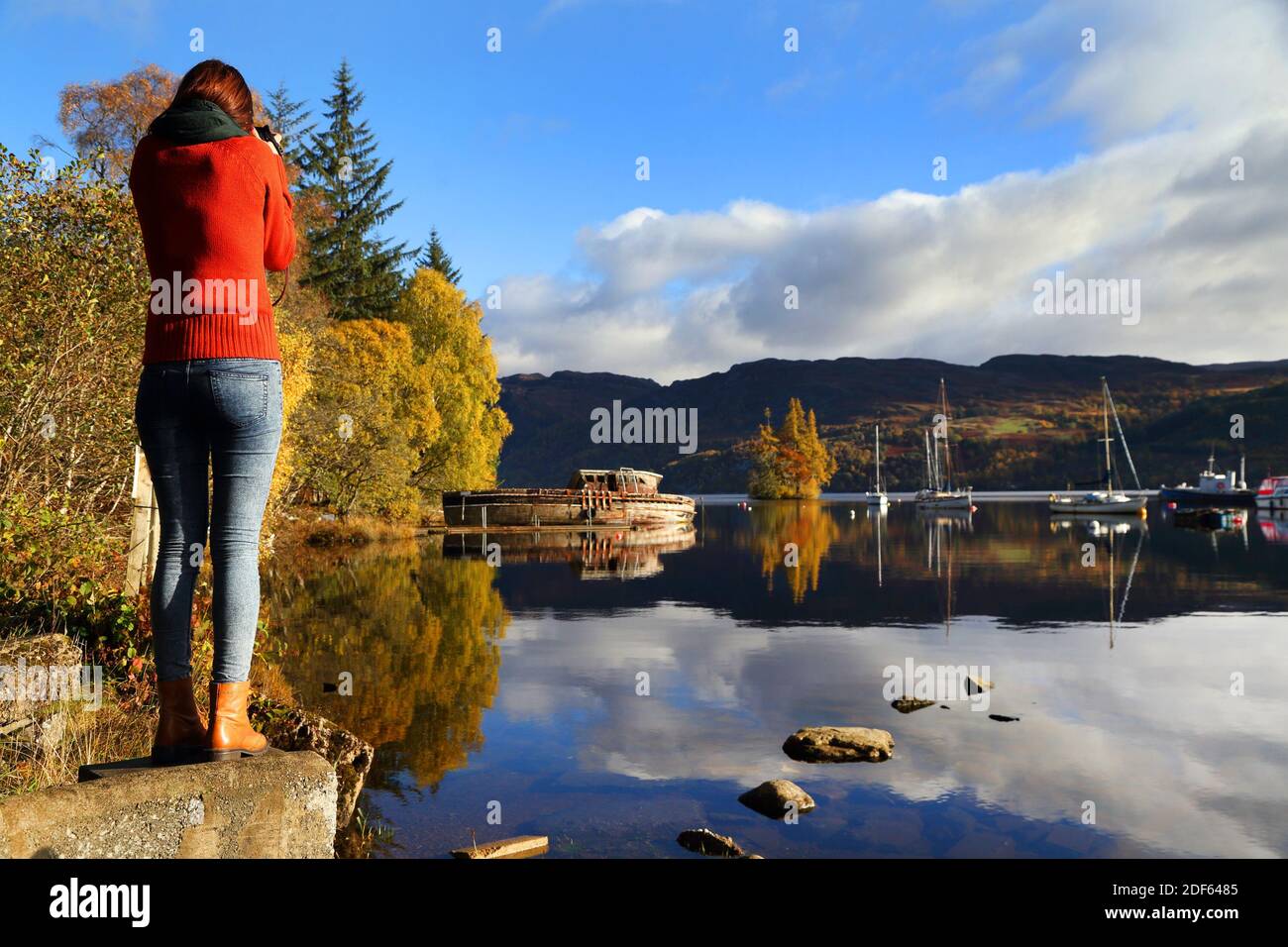 Lochness in Highlands, Scozia, Regno Unito Foto Stock