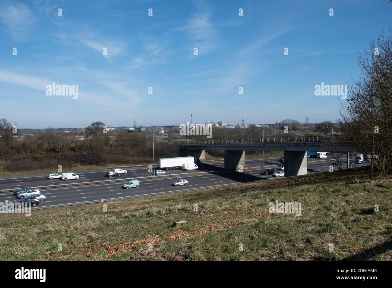 M25 Colne Valley zona di servizio autostrada Sito proposto, Iver Heath, Bucks - applicazione di pianificazione PL/20/4332/OA Foto Stock