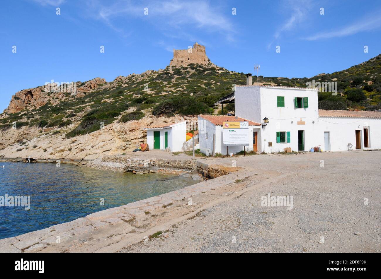 Parco Nazionale Arcipelago di Cabrera, porto. Maiorca, Isole Baleari, Spagna. Foto Stock