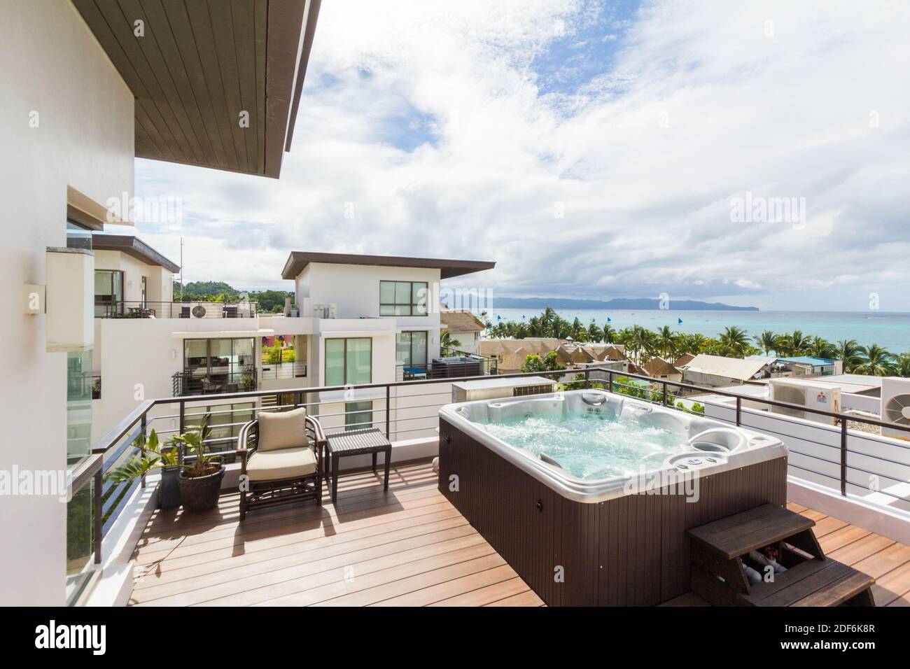 Il Discovery Shores Boracay, un hotel resort di lusso a Boracay Island, Filippine Foto Stock