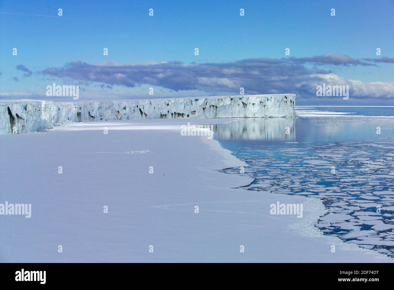 Ghiacciai Drygalski piattaforma ghiaccio Ross Sea Antartica Foto Stock