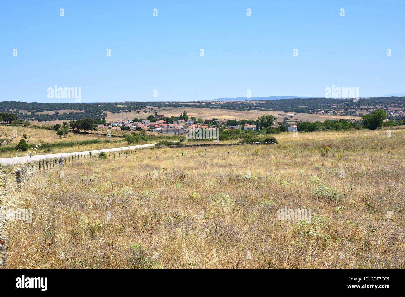 Aldea del Obispo, vista panoramica. Provincia di Salamanca, Castilla y Leon, Spagna. Foto Stock