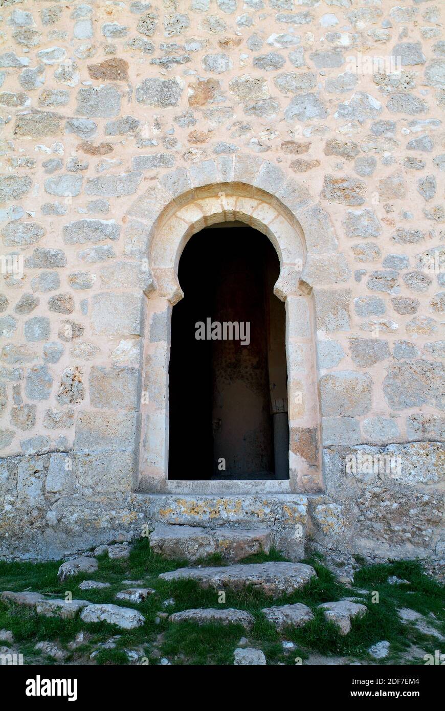 Hermitage di San Baudelio de Berlanga, mozarabico 11 ° secolo. Caltobar, provincia di Soria, Castilla y Leon, Spagna. Foto Stock