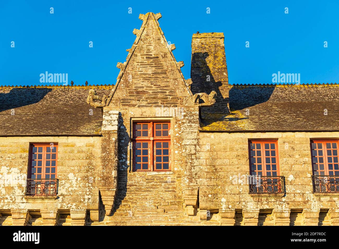 Francia, Morbihan, Pontivy, 15 ° e 16 ° secolo Rohan castello Foto Stock