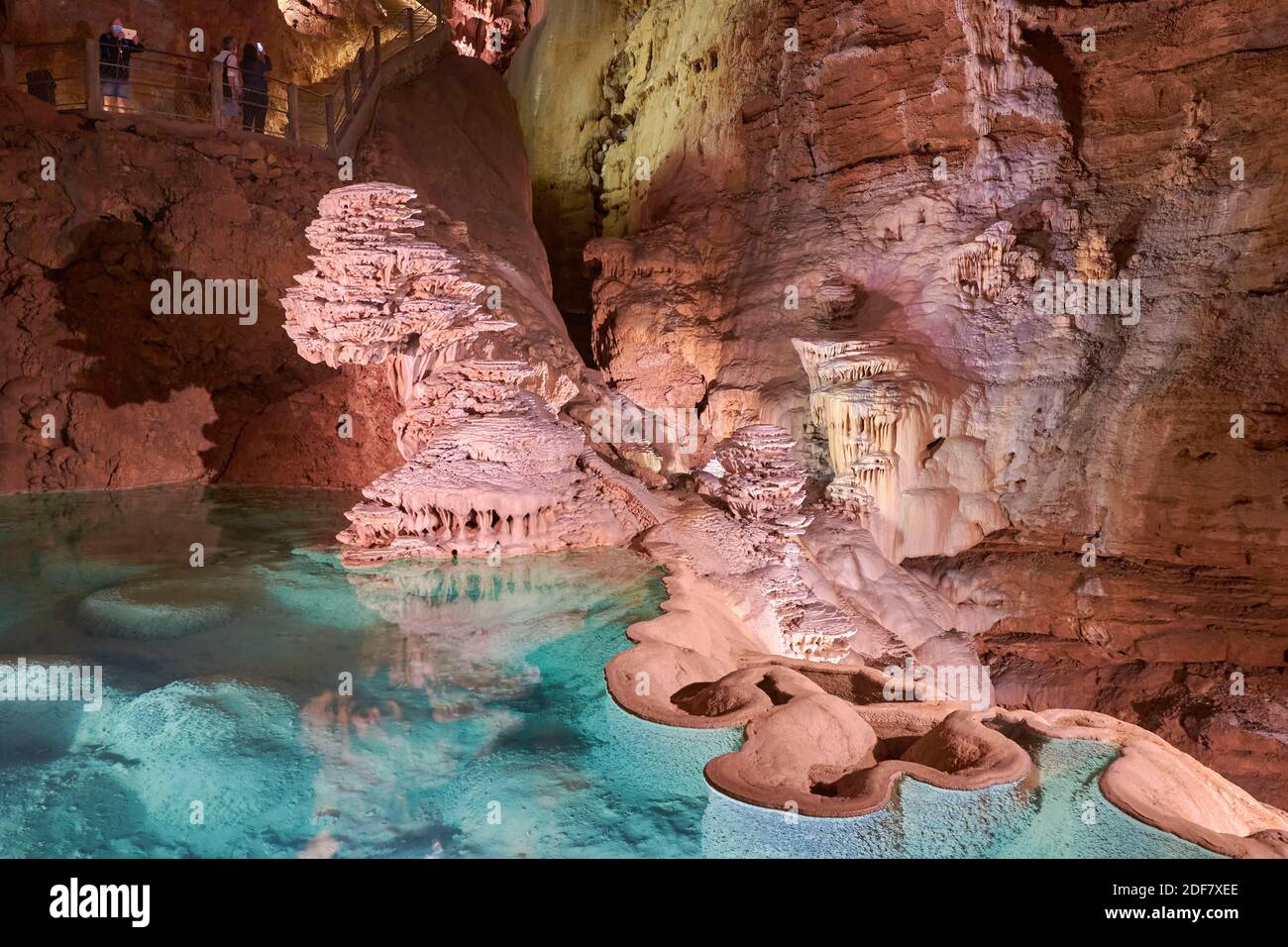Francia, Lot, Parco Naturale Regionale del Causses du Quercy, Padirac, Chasm Padirac, Salle du Grand Dome Foto Stock