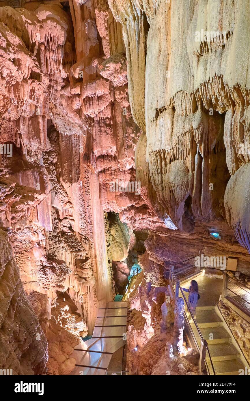 Francia, Lot, Parco Naturale Regionale del Causses du Quercy, Padirac, Chasm Padirac, Salle du Grand Dome Foto Stock