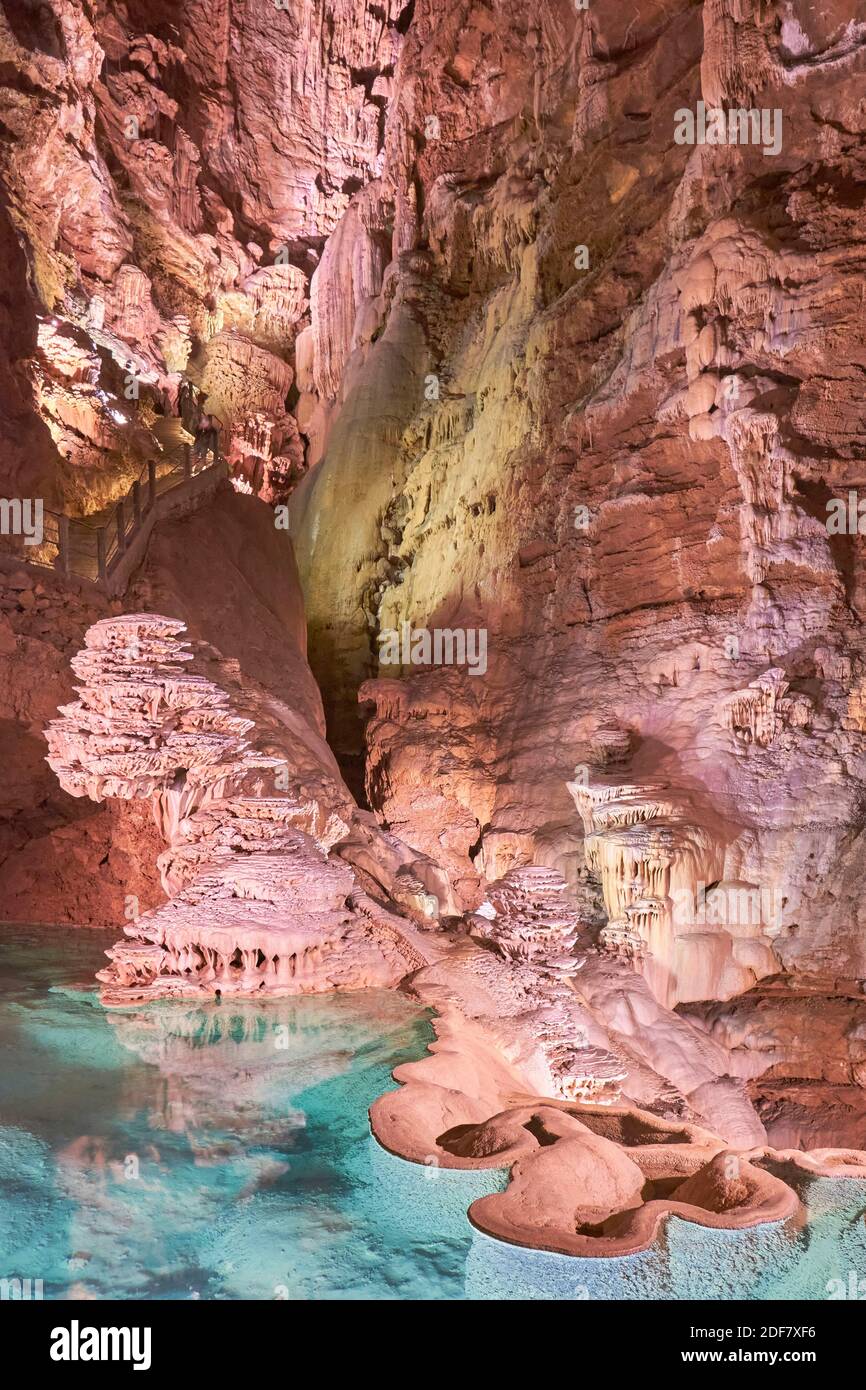 Francia, Lot, Parco Naturale Regionale del Causses du Quercy, Padirac, Chasm Padirac, Salle du Grand Dome Foto Stock