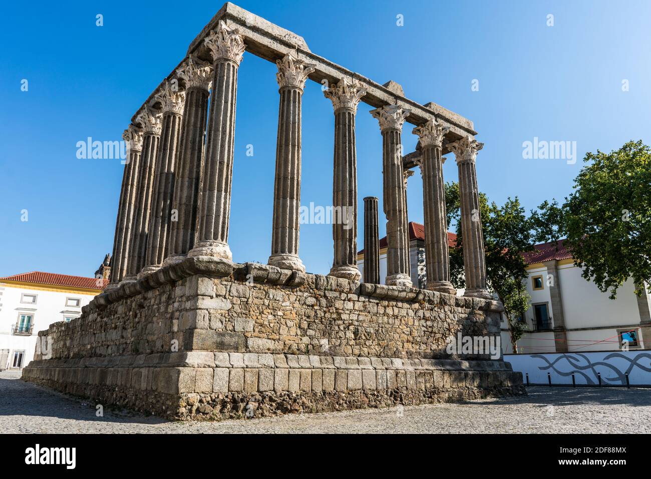 Tempio romano di Evora, Portogallo, Europa Foto Stock