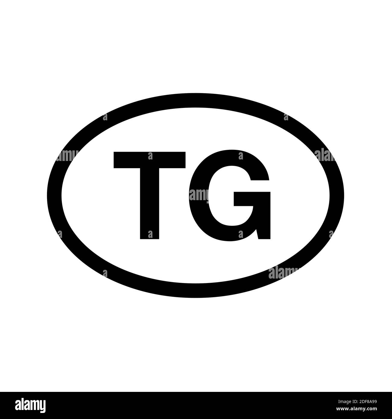 Codice paese immatricolazione del veicolo Togo Foto Stock