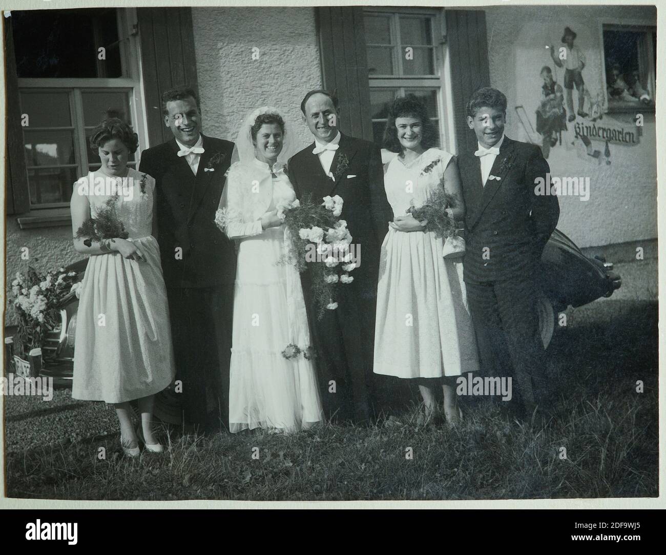 Foto storica: Matrimonio 1960 a Hawangen Bavaria, Germania. Riproduzione a Marktoberdorf, Germania, 26 ottobre 2020. © Peter Schatz / Alamy foto d'archivio Foto Stock