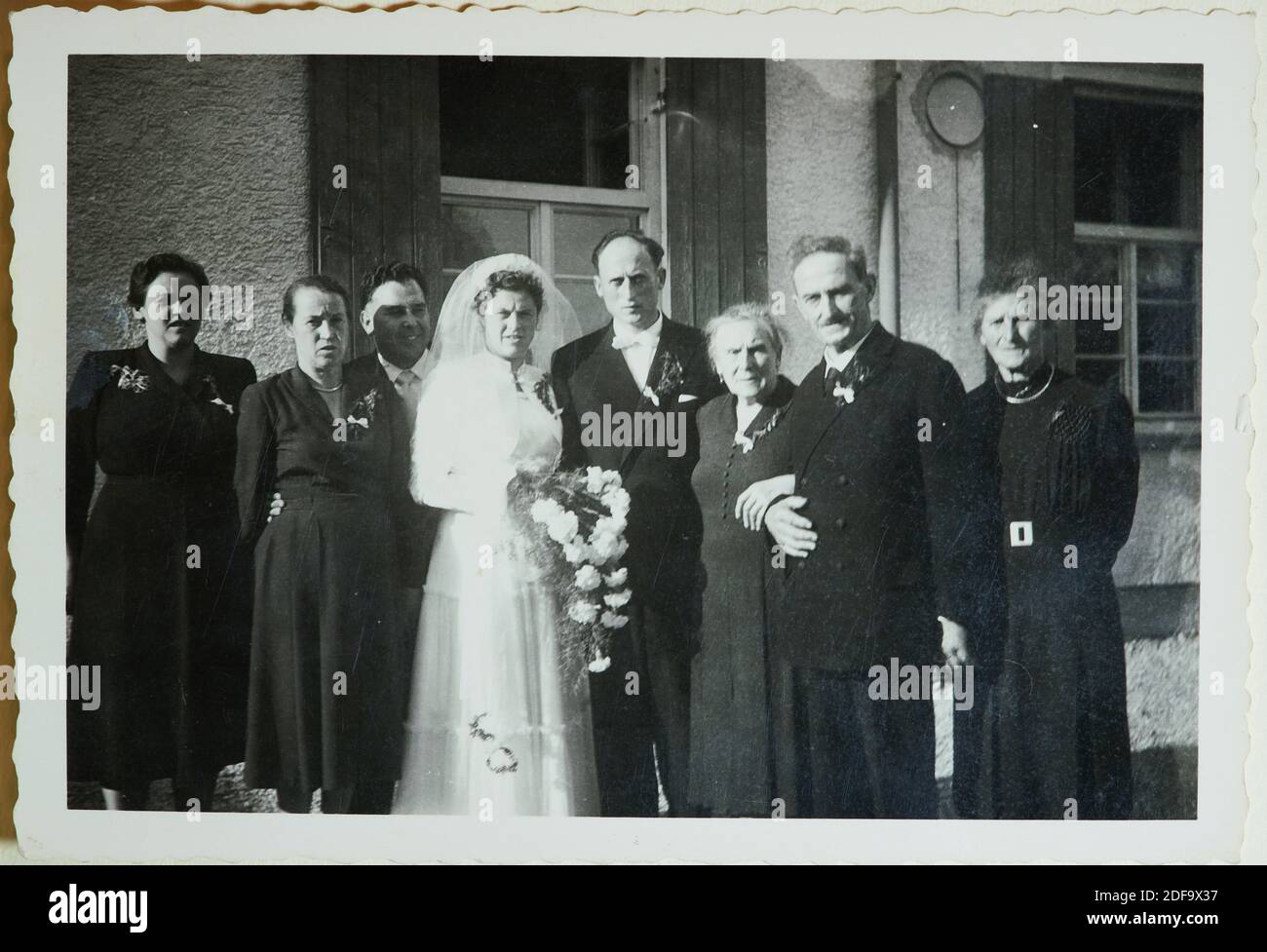Foto storica: Matrimonio 1957 a Hawangen Bavaria, Germania. Riproduzione a Marktoberdorf, Germania, 26 ottobre 2020. © Peter Schatz / Alamy foto d'archivio Foto Stock