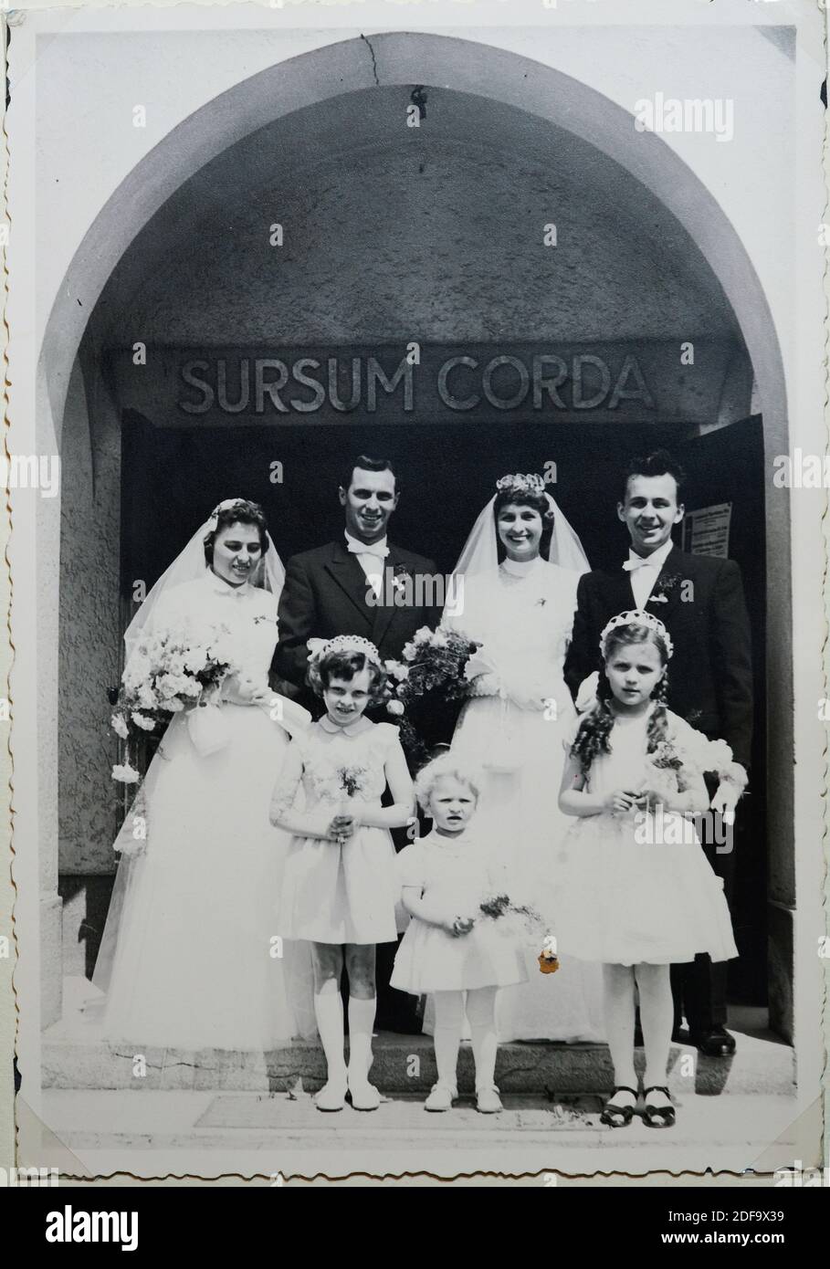 Foto storica: Matrimonio 1960 a Biessenhofen, Baviera, Germania. Riproduzione a Marktoberdorf, Germania, 26 ottobre 2020. © Peter Schatz / Alamy foto d'archivio Foto Stock