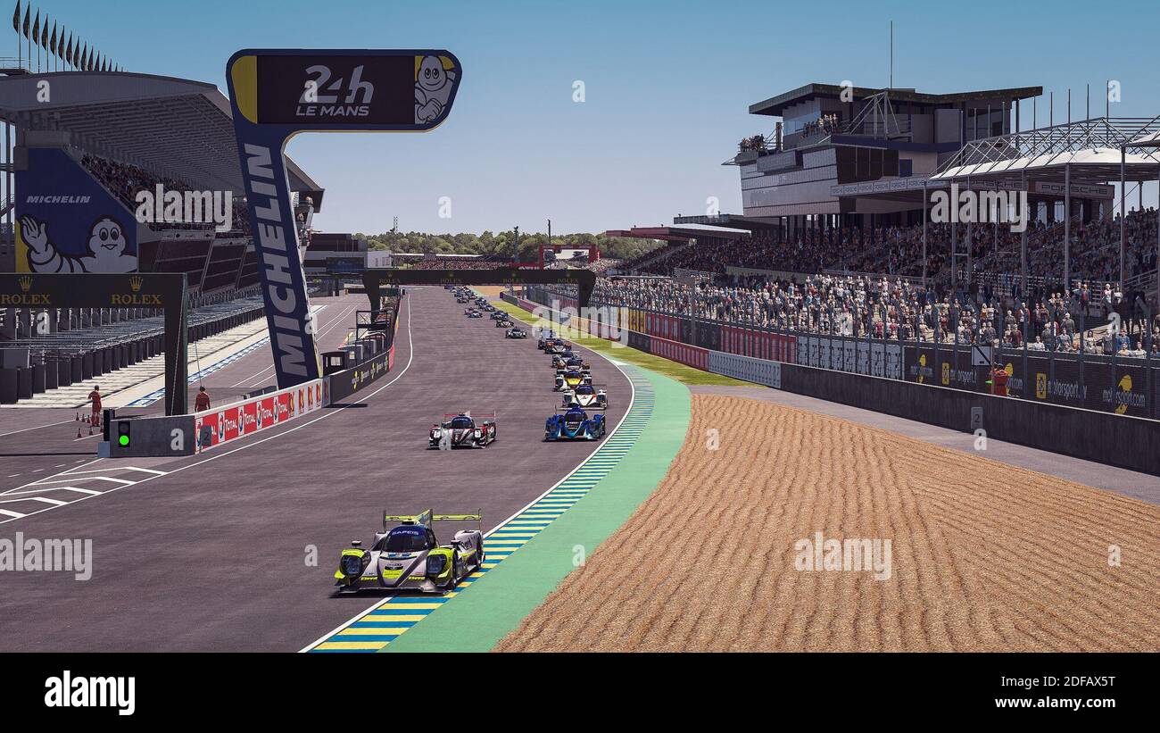 Foto dell'handout. Prima gara virtuale le Mans 24 ore organizzata dallo Studio Gabriel a Parigi, Francia il 13 e 14 giugno 2020. La vera corsa è stata rinviata al 19/20 2020 settembre a causa della pandemia di Coronavirus-Covid-19. Foto di Xynamic/ABACAPRESS.COM Foto Stock