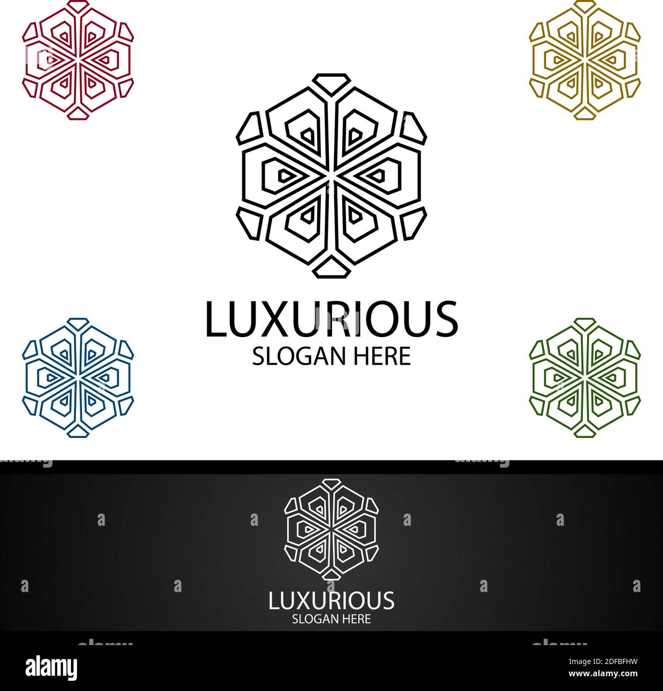 Logo Royal Diamond Luxurious per gioielli, matrimoni, hotel o design di moda Illustrazione Vettoriale