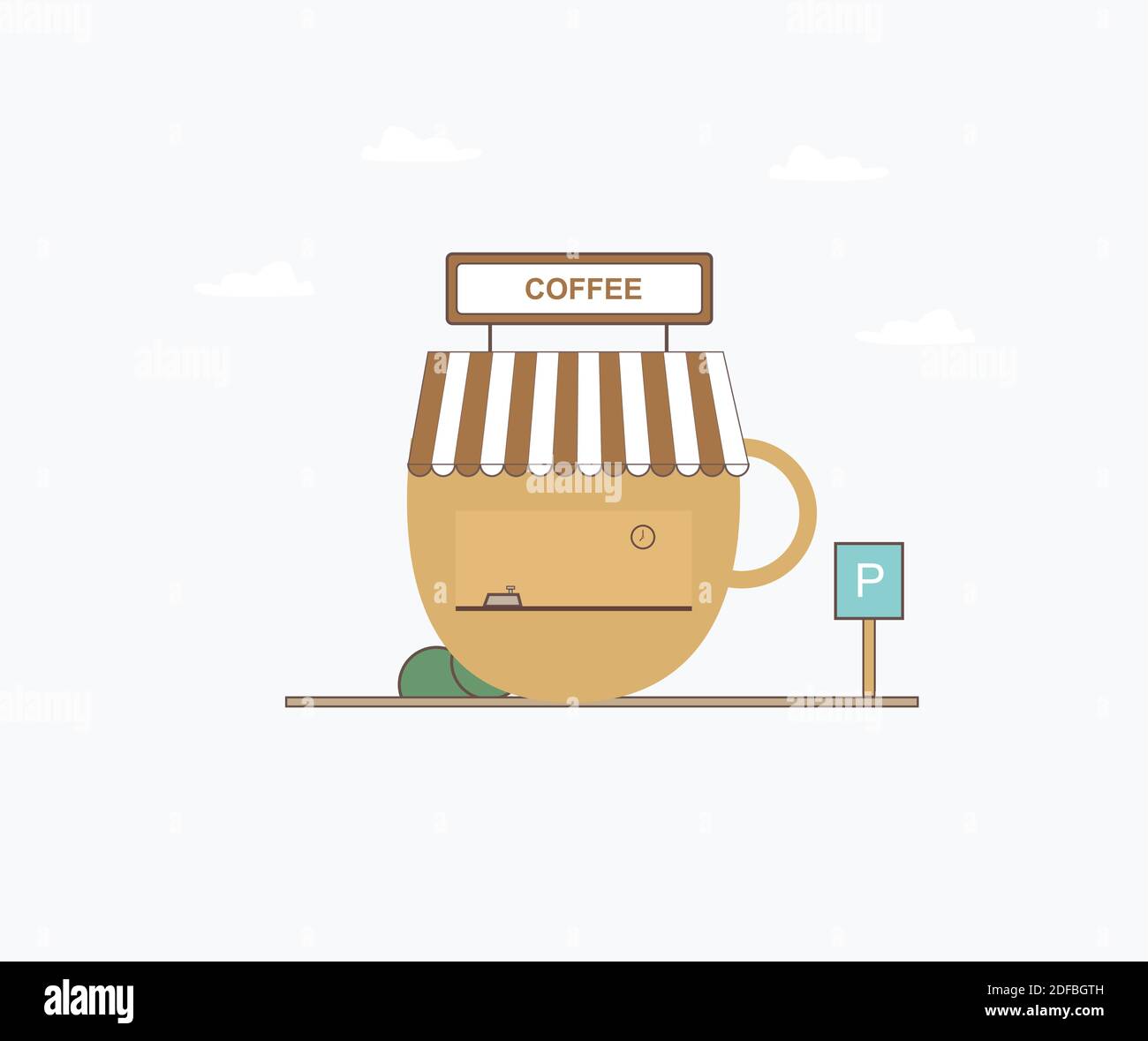 design della caffetteria Illustrazione Vettoriale