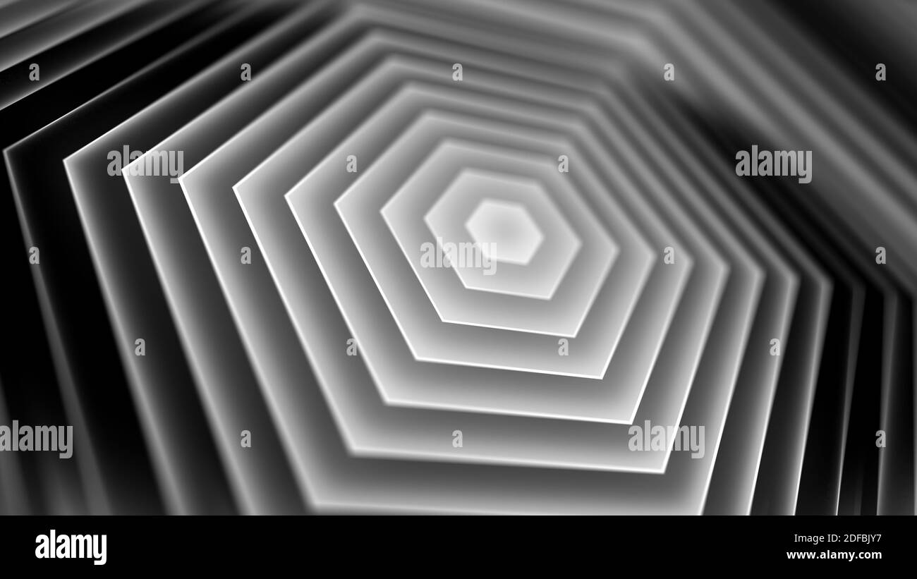 Astratto sfondo neon di esagoni Foto Stock