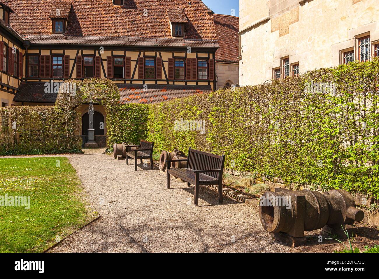 Impressioni sul villaggio e il complesso del palazzo e del monastero di Bebenhausen vicino a Tübingen, Baden-Württemberg, Germania. Foto Stock