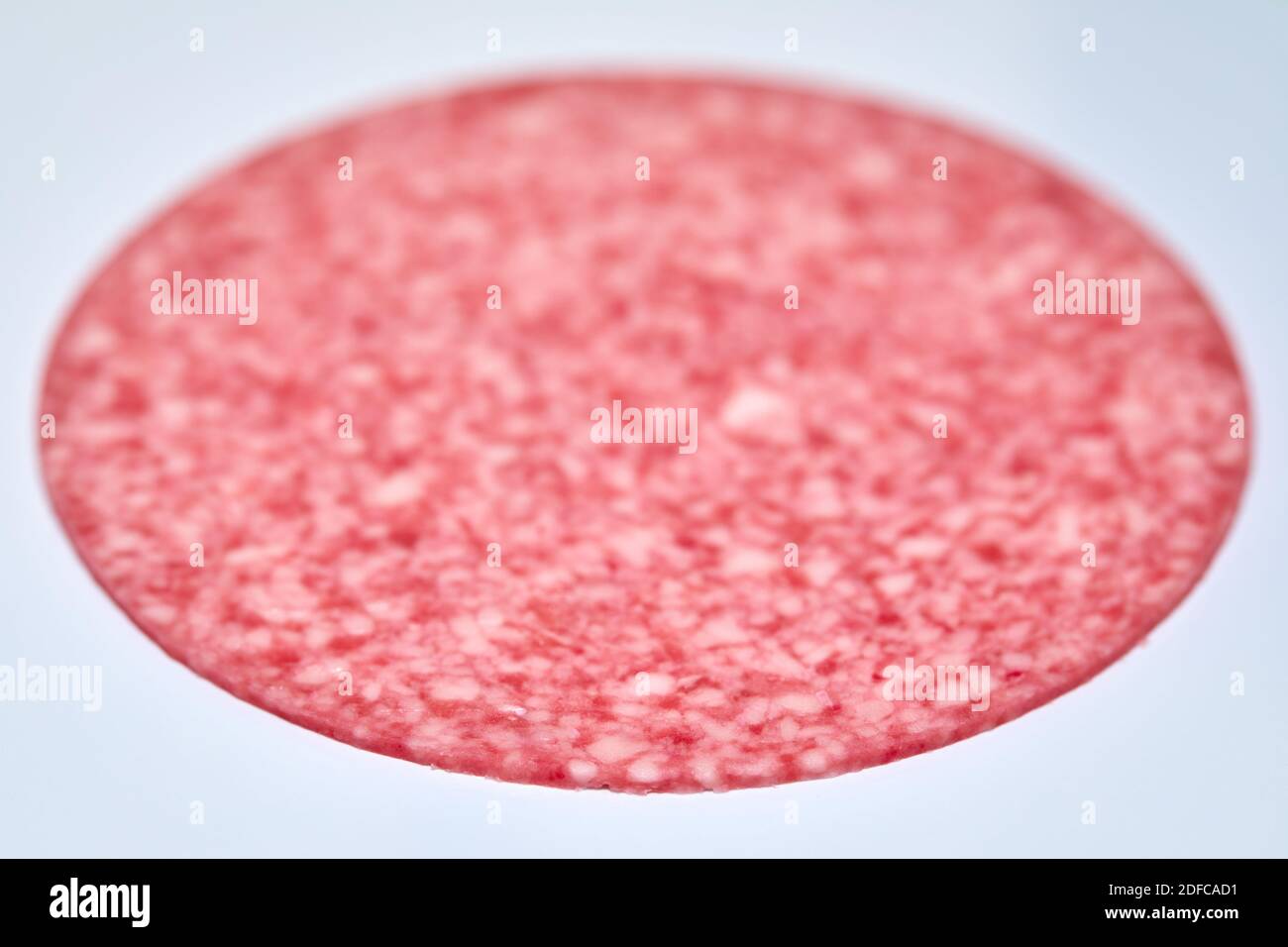 Salami Danese a 3 stelle (Salami a 3 stjernet), fetta singola Foto Stock