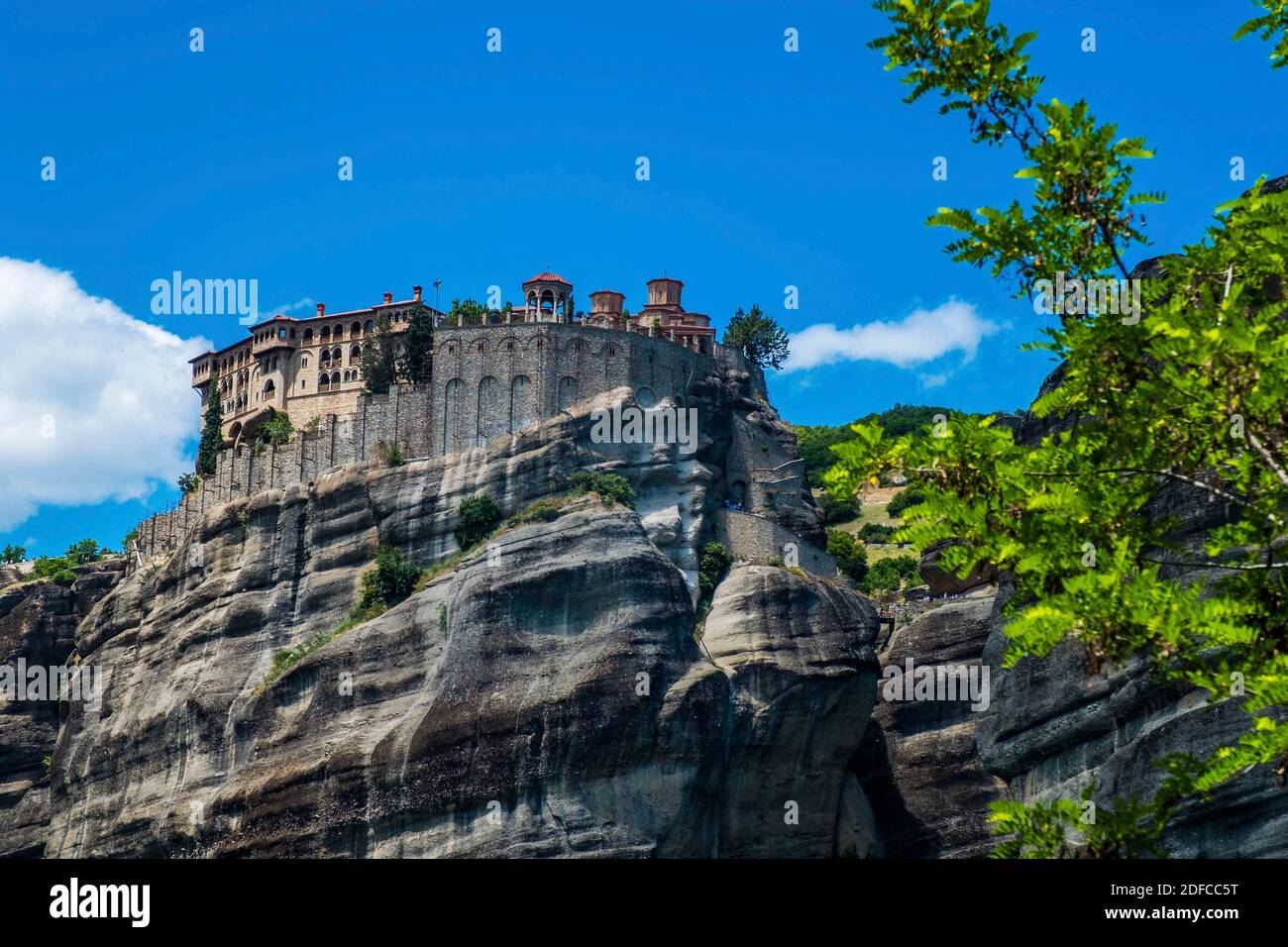 Grecia, Tessaglia, Valle della Penea, Kalambaka, monasteri ortodossi di Meteora, patrimonio mondiale dell'UNESCO, Varlaam Foto Stock