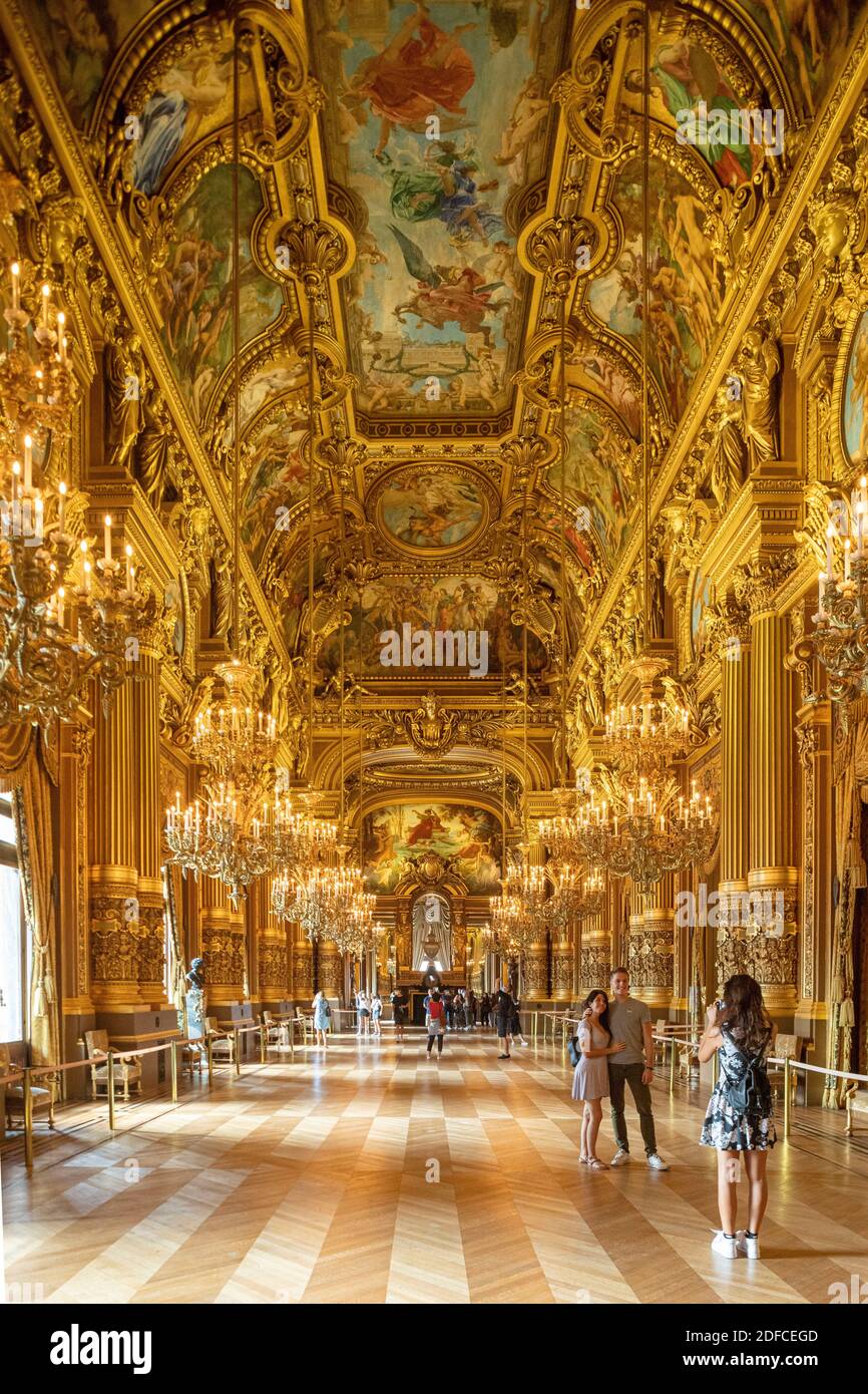 Francia, Parigi, l'Opera Garnier, Giornate del Patrimonio, il Grand Foyer Foto Stock