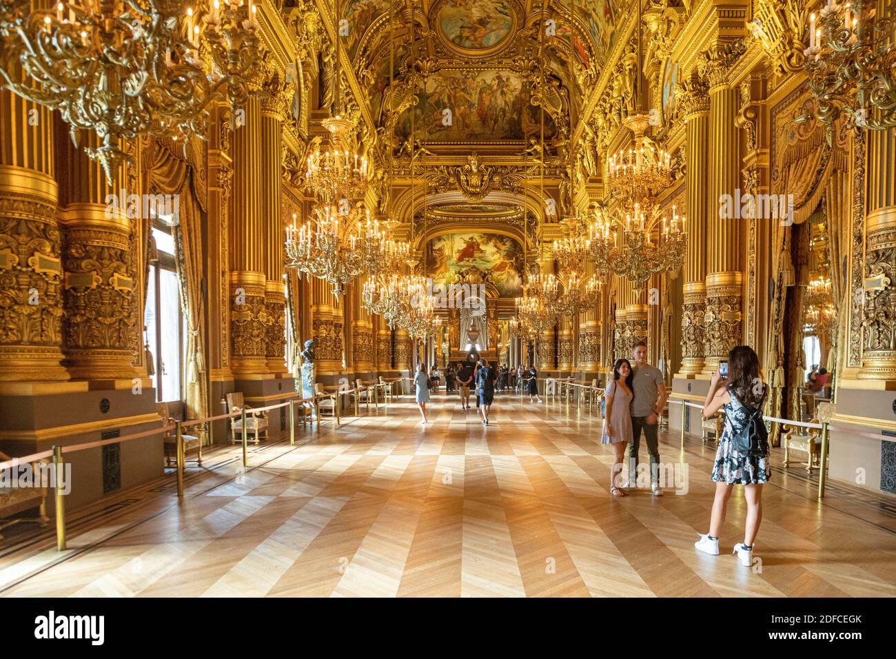 Francia, Parigi, l'Opera Garnier, Giornate del Patrimonio, il Grand Foyer Foto Stock